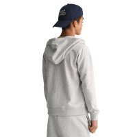 GANT Boys Sweat Jacket - Teen Boys THE ORIGINAL FULL ZIP SWEAT HOODIE, Hooded Grey 122/128