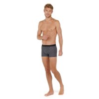 HOM Mens Boxer Briefs - Boxer Briefs HO1 Vince, patterned Black S (Small)