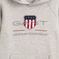 GANT Kids Sweatshirt - ARCHIVE SHIELD HOODIE, hooded sweatshirt, logo, uni Grey 134/140