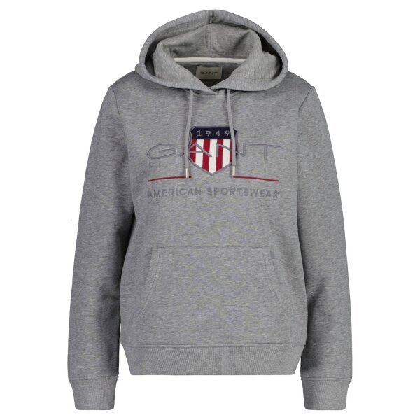 GANT Ladies Sweatshirt - REGULAR ARCHIVE SHIELD HOODIE, hooded sweatshirt, logo