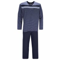 hajo mens leisure suit, 2-piece set - climate comfort, jacket and trousers, cotton mix Blue S (Small)