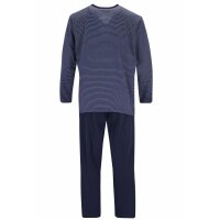 hajo mens leisure suit, 2-piece set - climate comfort, jacket and trousers, cotton mix Blue S (Small)