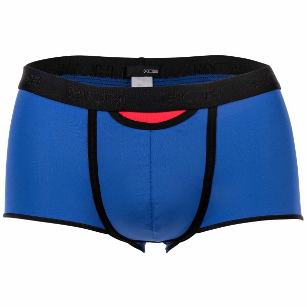 HOM Herren Boxershorts - Trunks HO1 Plume up, Shorts Mikrofaser Stretch,einfarbig Blau S