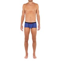 HOM Mens Boxer Shorts - Trunks HO1 Plume up, Shorts Microfibre Stretch,solid colour Blue S (Small)
