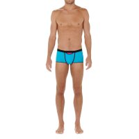 HOM Mens Boxer Shorts - Trunks HO1 Plume up, Shorts Microfibre Stretch,solid colour Turquoise 2XL (XX-Large)