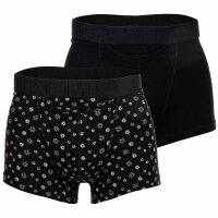 HOM Mens Boxer Briefs 2 Pack - Boxer Briefs HO1 Joan #2, Cotton Black S (Small)