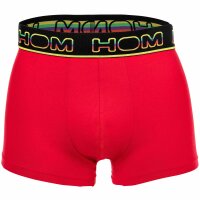 HOM Herren Boxershorts 2er Pack - Boxer Briefs Ivano #2, Baumwolle Schwarz/Rot M