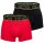 HOM Mens Boxer Briefs 2-pack - Boxer Briefs Ivano #2, cotton Black/Red M (Medium)