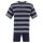 hajo mens pyjama set - shorty, short, henley collar, climate light, cotton mix