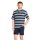 hajo Herren Schlafanzug Set - Shorty, kurz, Henley-Kragen, Klima-Light, Cotton-Mix Blau S
