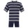 hajo mens pyjama set - long, henley collar, climate-light, cotton mix Blue S (Small)