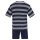 hajo mens pyjama set - long, henley collar, climate-light, cotton mix Blue S (Small)