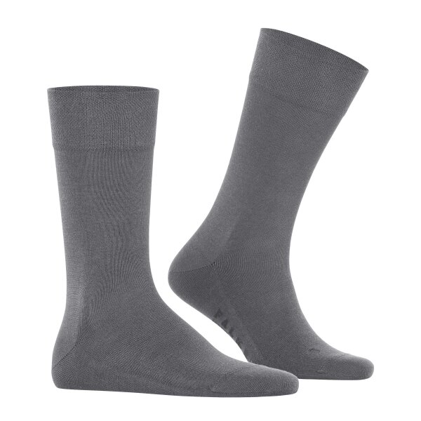 FALKE Mens Socks - Sensitive New York, Socks, Polyester Blend, Logo, solid color Grey (light grey) 39-42
