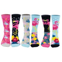 United ODD Socks Damen Socken, 6 Socken Pack - Strumpf, Mottomotive