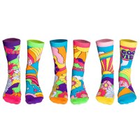 United Oddsocks Damen Socken, 6 Socken Pack - Strumpf, Mottomotive