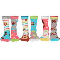 United Oddsocks Damen Socken, 6 Socken Pack - Strumpf, Mottomotive