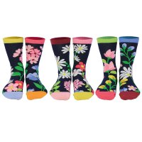 United Oddsocks Damen Socken, 6 Socken Pack - Strumpf, Mottomotive