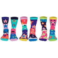 United Oddsocks Damen Socken, 6 Socken Pack - Strumpf, Mottomotive