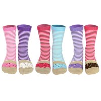 United Oddsocks Damen Socken, 6 Socken Pack - Strumpf, Mottomotive