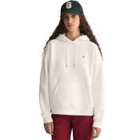 GANT Ladies Sweatshirt - REGULAR ARCHIVE SHIELD HOODIE, hooded sweatshirt, logo Ecru XS (X-Small)