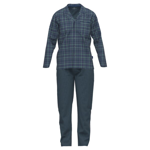 Baumwolle, 59,95 Pyjama, Schlafanzug € GÖTZBURG - Knopfle, Herren Nachtwäsche,