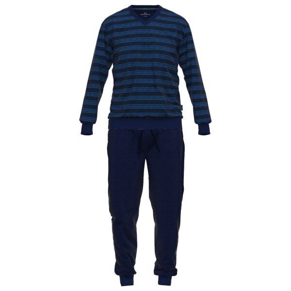 GÖTZBURG mens pyjamas, 2-piece set - long, V-neck, climate-active