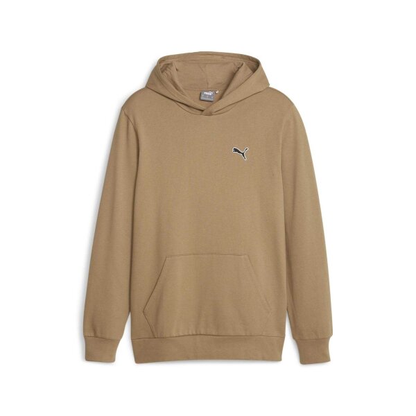 PUMA Mens Hoodie - Better Essentials Hoodie FL, Sweater, Cotton, Logo, Solid Color Beige
 L (Large)