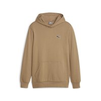 PUMA Mens Hoodie - Better Essentials Hoodie FL, Sweater, Cotton, Logo, Solid Color Beige
 L (Large)