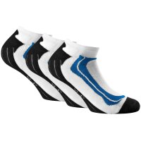 Rohner Basic Unisex Sneaker Sportsocken, Multipack - Sport, Baumwolle Weiß/Blau 35-38  6er Pack (2x3P)