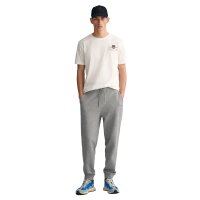 GANT Herren Sweathose - REGULAR SHIELD SWEATPANTS, Jogginghose, Cotton-Mix, Logo Grau 2XL