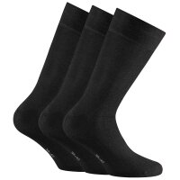 Rohner Basic unisex socks, 3-pack - Cotton, short socks, solid color Black 47-50 (11.5-14.5)