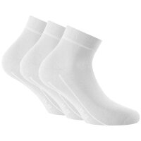 Rohner Unisex Quarter Socks, 3 Pack - Sneaker Plus, Cotton White 35-38 (2.5-5 UK)