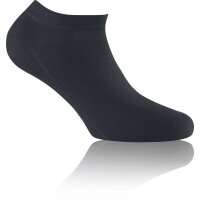 Rohner Basic Unisex Sneaker Socken, Multipack - Bambus Schwarz 35-38  6er Pack (2x3P)