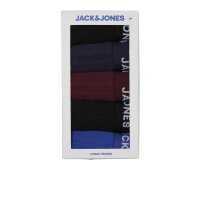 JACK&JONES Herren Boxershorts 5er Pack - JACBLACK FRIDAY TRUNKS Schwarz/Blau/Rot M