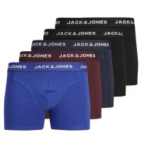 JACK&JONES Herren Boxershorts 5er Pack - JACBLACK FRIDAY TRUNKS Schwarz/Blau/Rot M