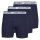 JACK&JONES mens boxer shorts, 3-pack - JACSOLID, stretch cotton, solid colour