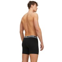 JACK&JONES mens boxer shorts, 3-pack - JACSOLID, stretch cotton, solid colour Black S (Small)