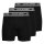 JACK&JONES mens boxer shorts, 3-pack - JACSOLID, stretch cotton, solid colour Black S (Small)