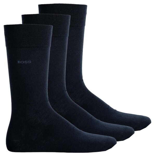 HUGO BOSS Herren Socken, 3er Pack - Finest Soft Cotton, Threepack RS Uni  Dark Blue 39-42 (UK 5-8)
