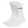adidas Unisex Socken, 3er Pack - Linear Crew Cushioned, Logo, gepolstert, einfarbig Weiß 37-39