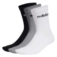 adidas unisex socks, 3-pack - Linear Crew Cushioned,...