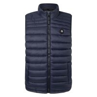 Pepe Jeans Herren Steppweste - BALLE GILLET, Nylon, Stehkragen, Taschen, einfarbig Dunkelblau S