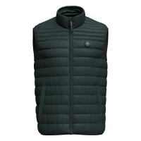 Pepe Jeans Herren Steppweste - BALLE GILLET, Nylon, Stehkragen, Taschen, einfarbig Dunkelgrün S