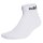 adidas Unisex Quarter Socks, 3-pack - Linear Cushioned Ankle, logo, padded, solid color White 37-39