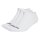 adidas Unisex Sneaker Socks, 3-Pack - Thin Linear Low-Cut, Rhin Socks, Logo, Solid Color White 37-39