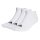 adidas Unisex Sneakersocken, 3er Pack - Cushioned Low-Cut, Logo, gepolstert, einfarbig Weiß 46-48