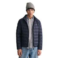 GANT Mens Quilted Jacket - LIGHT PADDED JACKET, zip, stand-up collar, logo Blue S (Small)