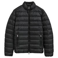 GANT Mens Quilted Jacket - LIGHT PADDED JACKET, zip, stand-up collar, logo Black S (Small)
