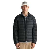 GANT Mens Quilted Jacket - LIGHT PADDED JACKET, zip, stand-up collar, logo Black S (Small)
