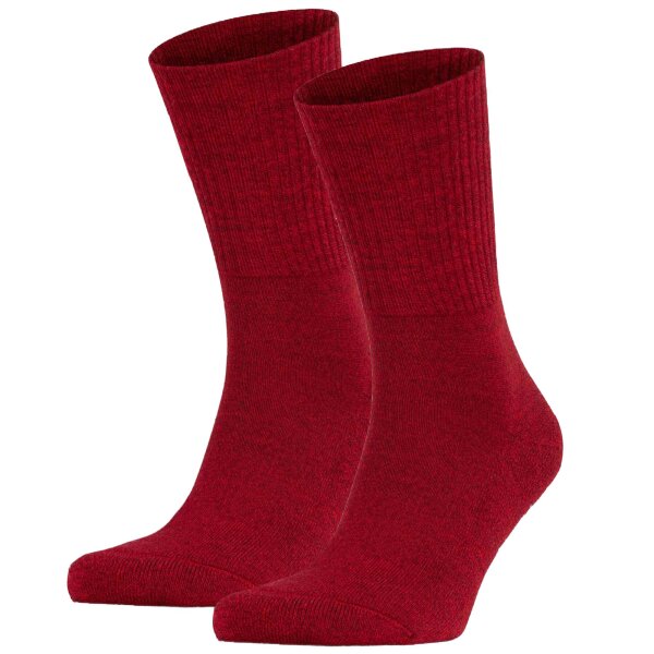 FALKE Unisex Sportsocks - Walkie Light, Trekking and Hiking Socks, plain Colours Red 46-48 (UK 11-12.5)